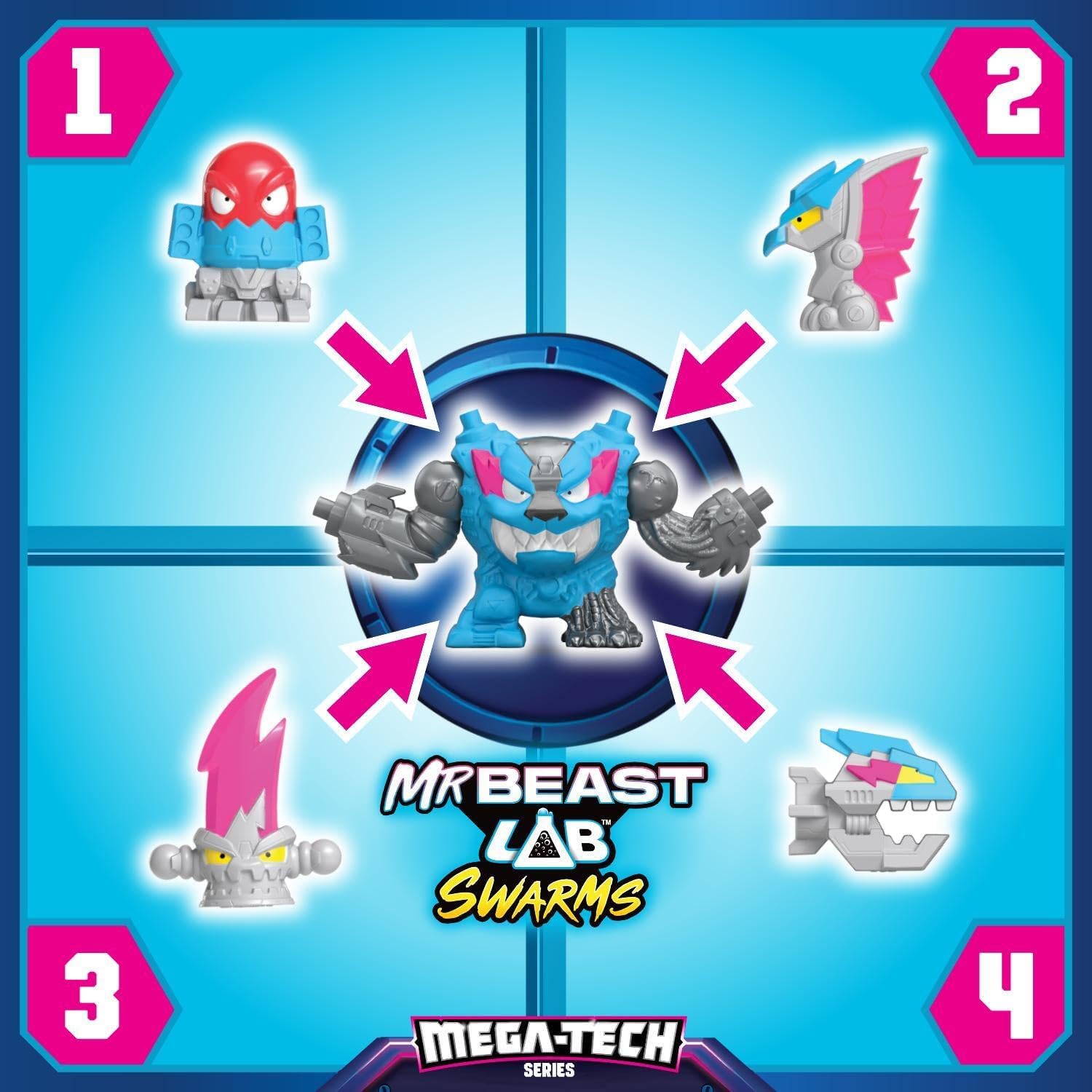 MrBeast Lab Swarms MEGA-TECH Series 6 Pack, including a Mega Swarm image 5
