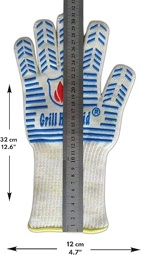Miniatura 40 de GRILL HEAT AID Guantes de parrilla para barbacoa a prueba de calor para asar – Guantes ignífugos de 1472 °F resistentes al calor para barbacoa