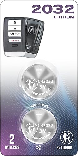 Paquete de 2 llaves remotas CR2032 2032 OEM para llave remota Acura ILX MDX RDX RLX TLX Control remoto sin llave (para FCC ID: ACJ932HK1210A,