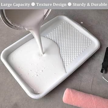 Paint Trays + 10 PCS 6 Paint Roller Covers
