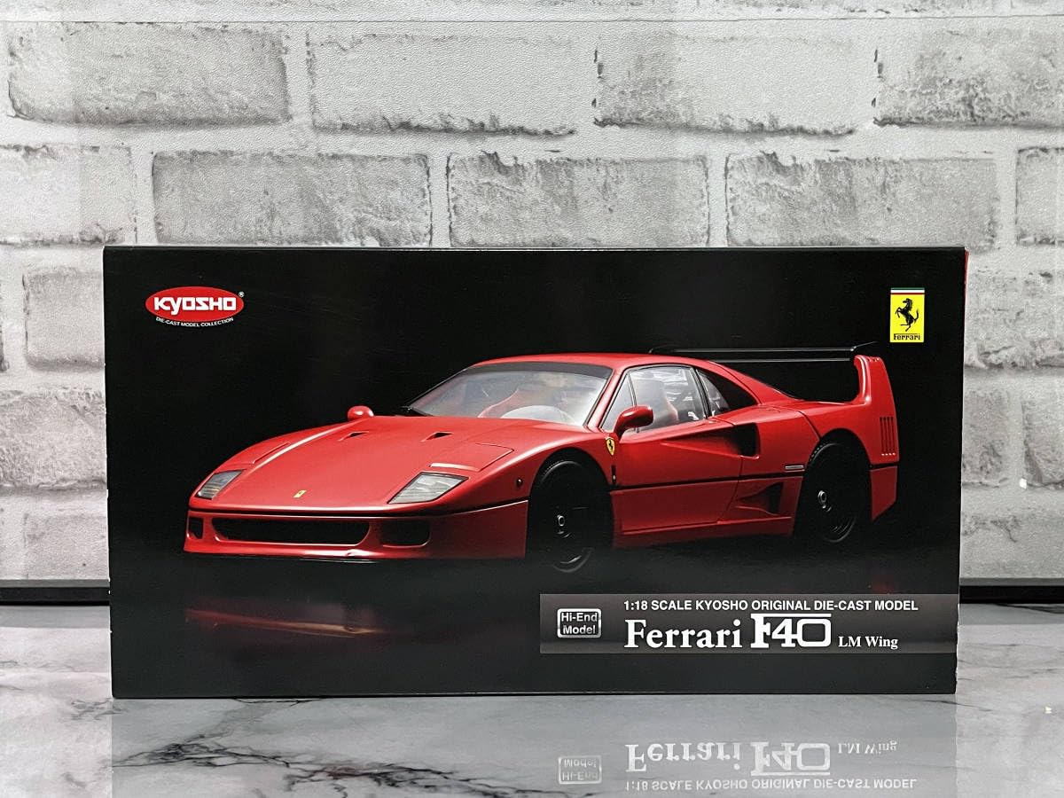 Amazon.co.jp: KYOSHO 1/18 Hi-End Model Ferrari F40 LM wing RED 京 