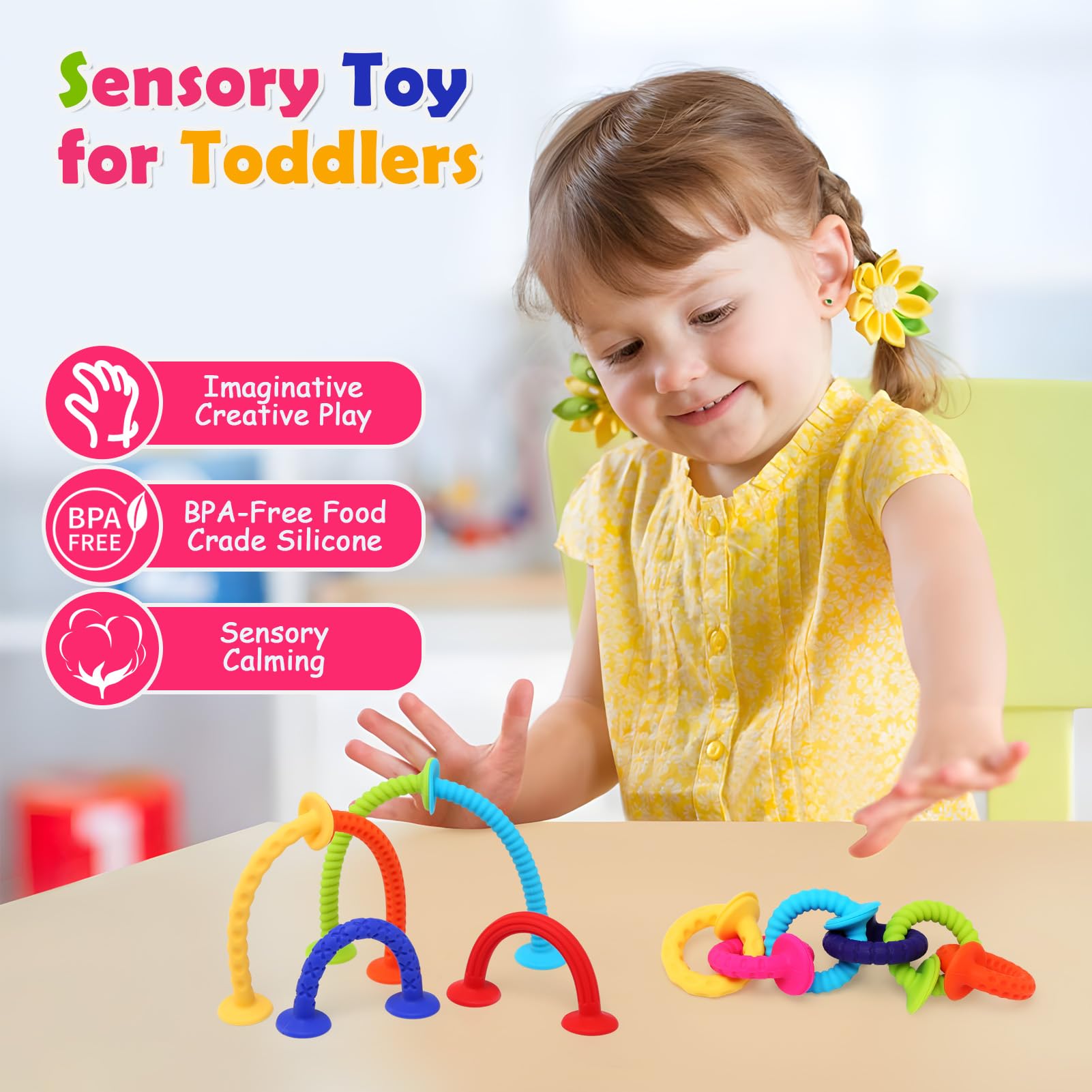 Fidget Toys Giocattoli Sensoriali Testurizzati Bastoncini In Silicone Per