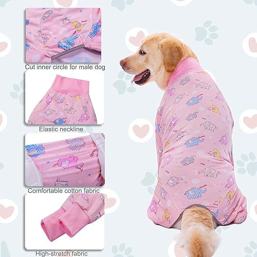 Miniatura 4 de Yeapeeto Traje de recuperación para perros después de una cirugía, suave y de manga larga para perro, alternativas de cono, evita lamer mamelucos