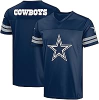 Vista 8 de FOCO NFL Camiseta para Hombre con Logo Oficial Wordmark para Día de Juego de Fútbol Americano Cuello en V