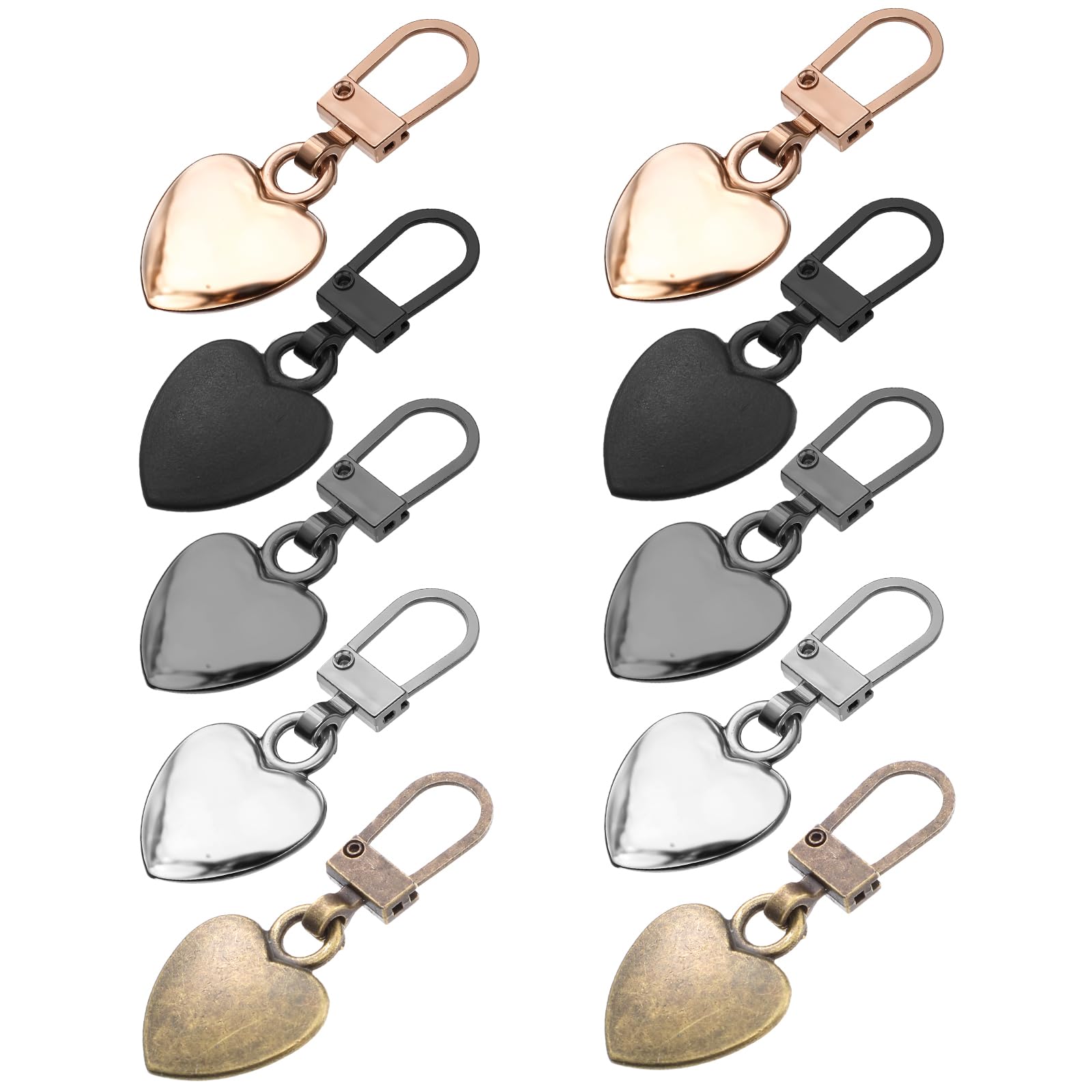 Amazon.com: Xinjoduz 10 PCS Zipper Pull Charm, 1.6 Inch Heart