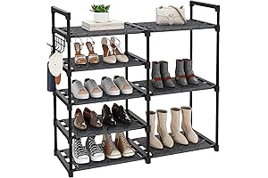 Sturdy 5-Tier Shoe Rack for Effortless Boot Organization