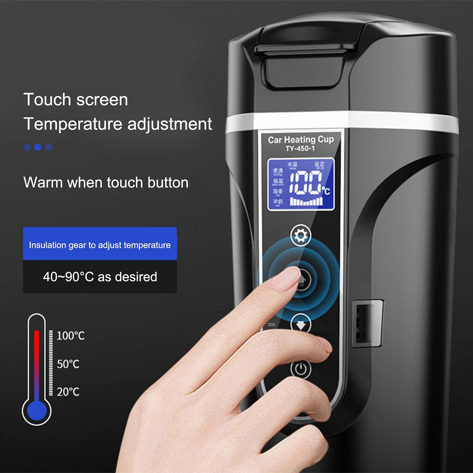 Amazon.co.jp: shopparadise 車載電気ポット 車用湯沸かし器 車用電気