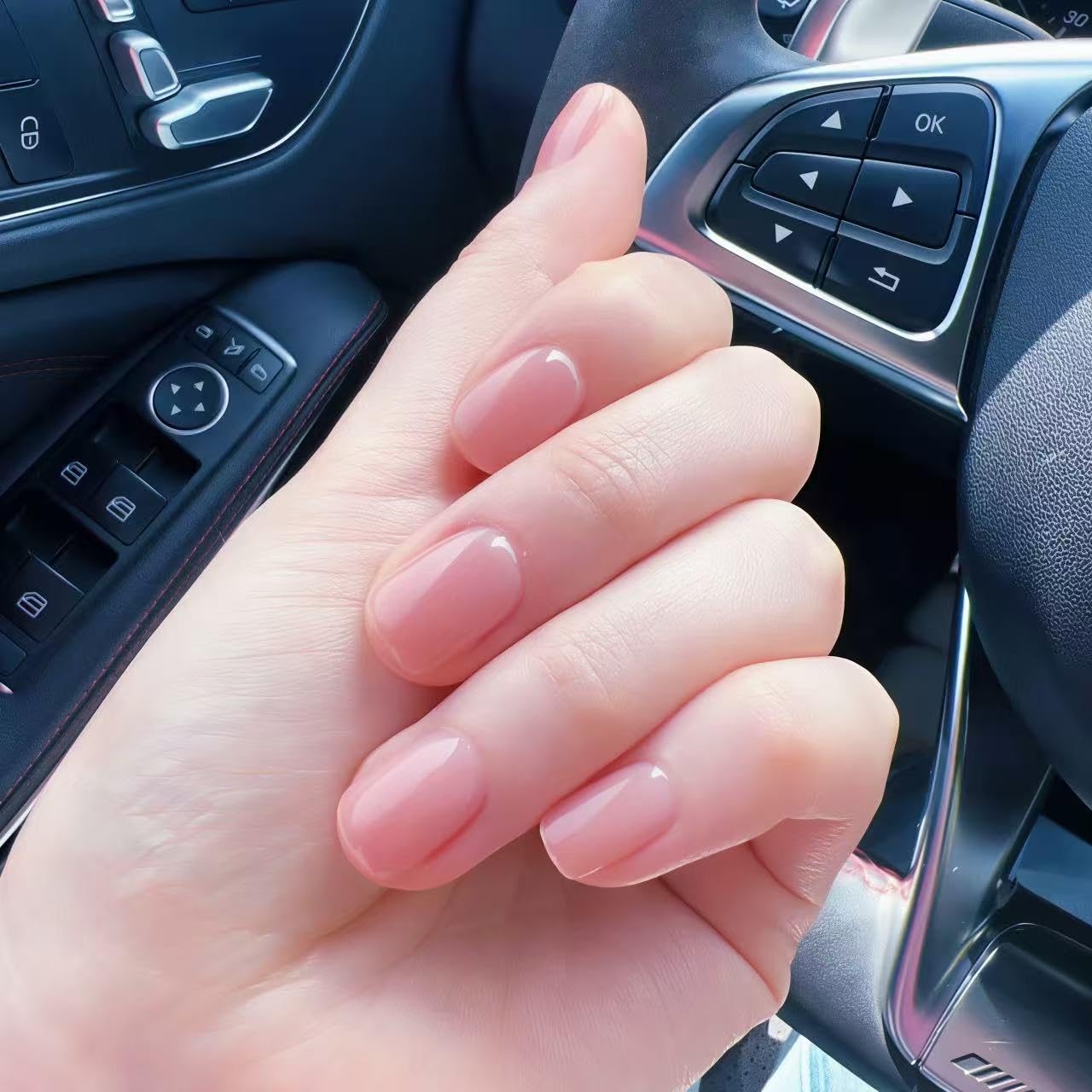 Spring Summer Press on Nails - Glossy Translucent Pink Tips