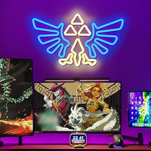 Miniatura 4 de LOZ - Letrero de neón regulable para juegos para decoración de habitación de jugadores, luces de neón para dormitorio, niños, adolescentes, zona de