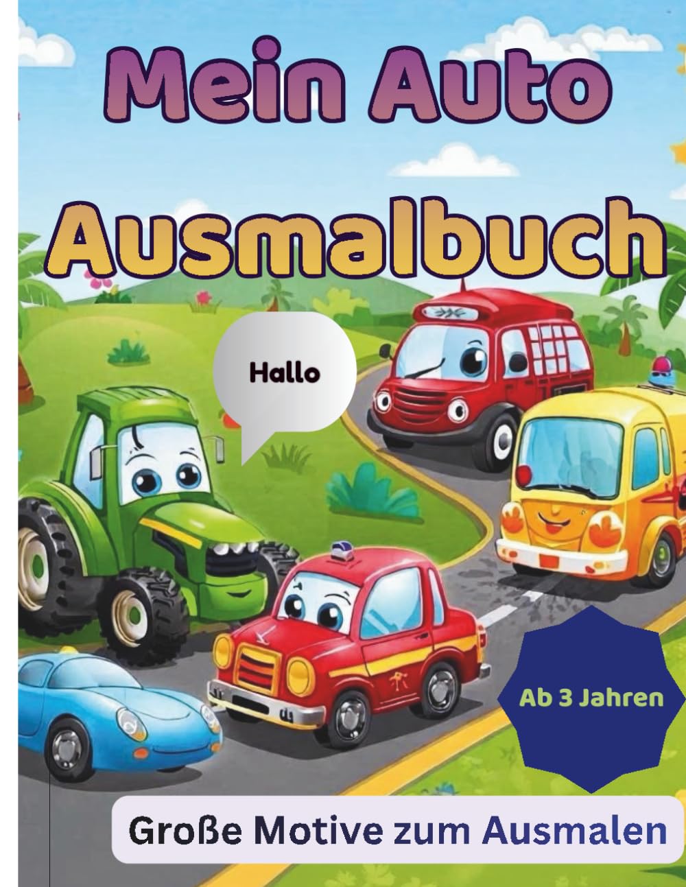 Mein Auto Ausmalbuch: 24 Motive zur Kreativität und Konzentration
