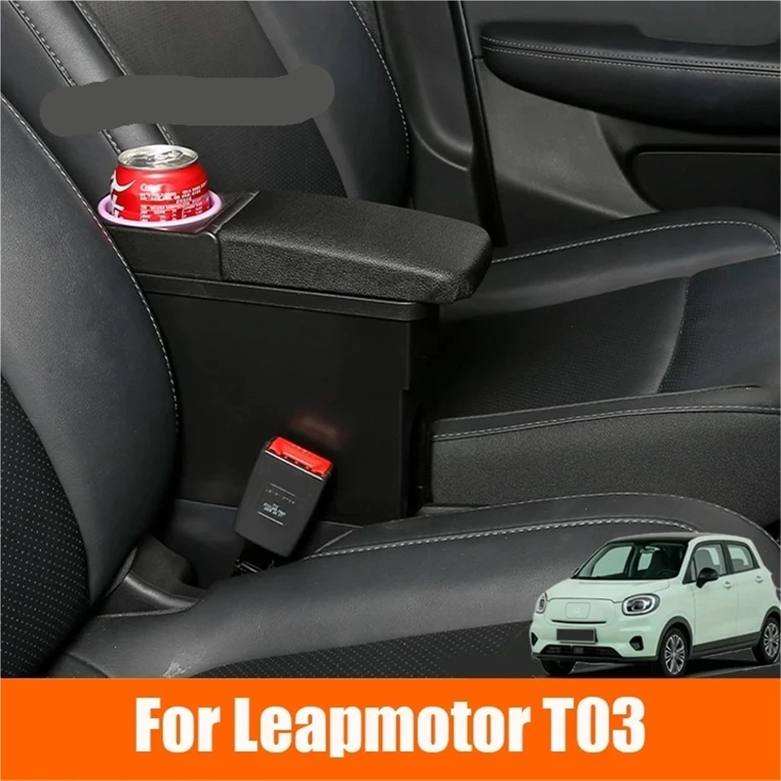 Bandeja de Silicona para Consola Reposabrazos central compatible con Leapmotor, compartimento de almacenamiento central con portavasos y guantera.(C)