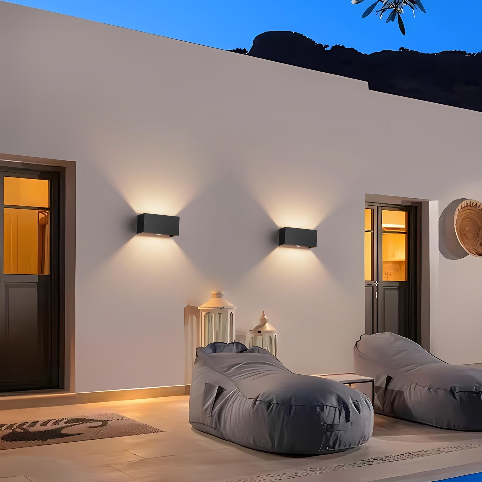 Klighten 18W Außenwandleuchte mit Bewegungsmelder Innen/Außen 3000K Außenlampe mit Bewegungsmelder Wandlampe Einstellbar Abstrahlwinkel, mit Austauschbarer G9 LED Lampe (Schwarz)