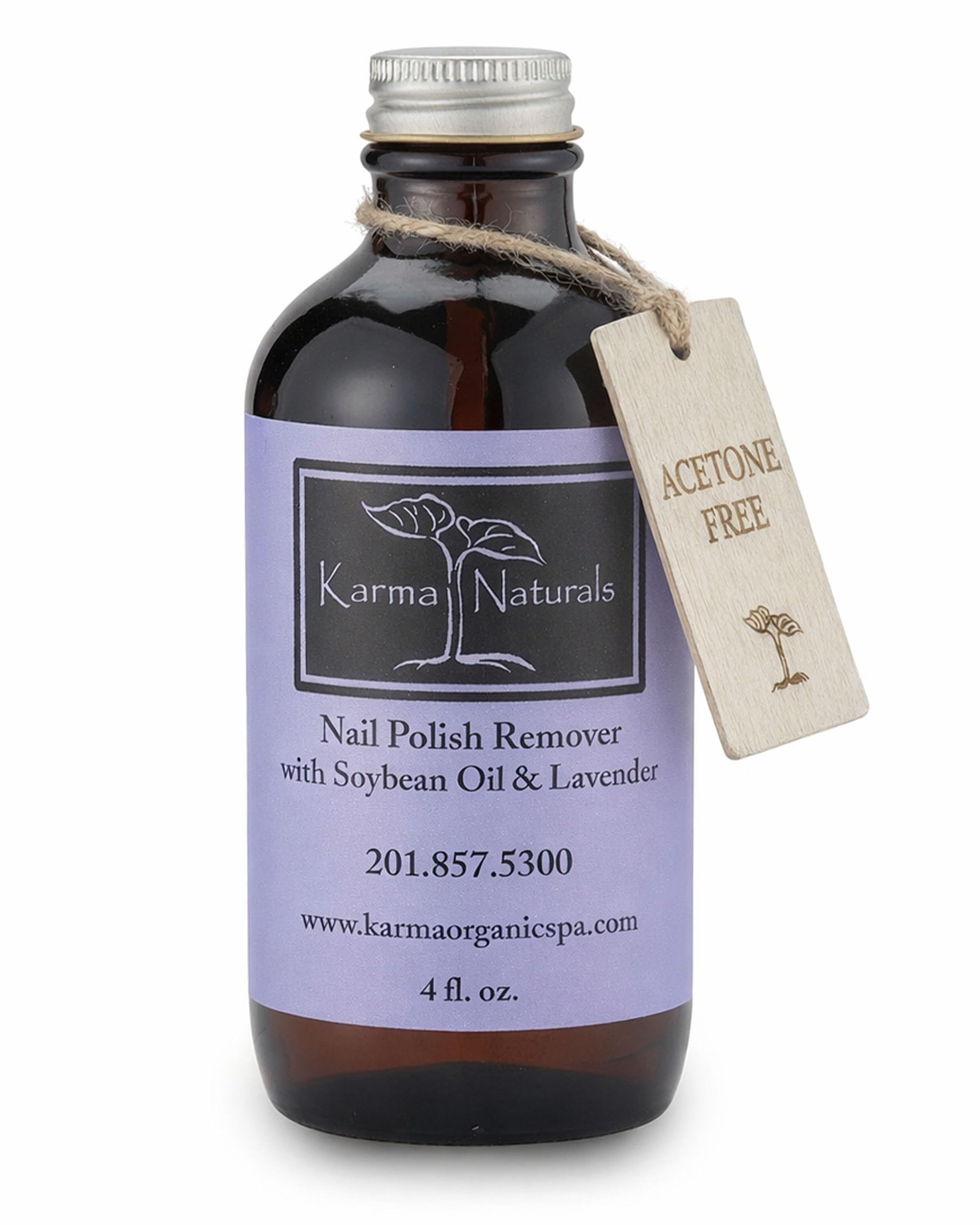 Nail Polish Remover with Soybean Oil and Lavender Oil- Non Toxic, Vegan, Cruelty Free, Acetone Free – Nails Strengthener for Fingernails – 4 fl. Oz