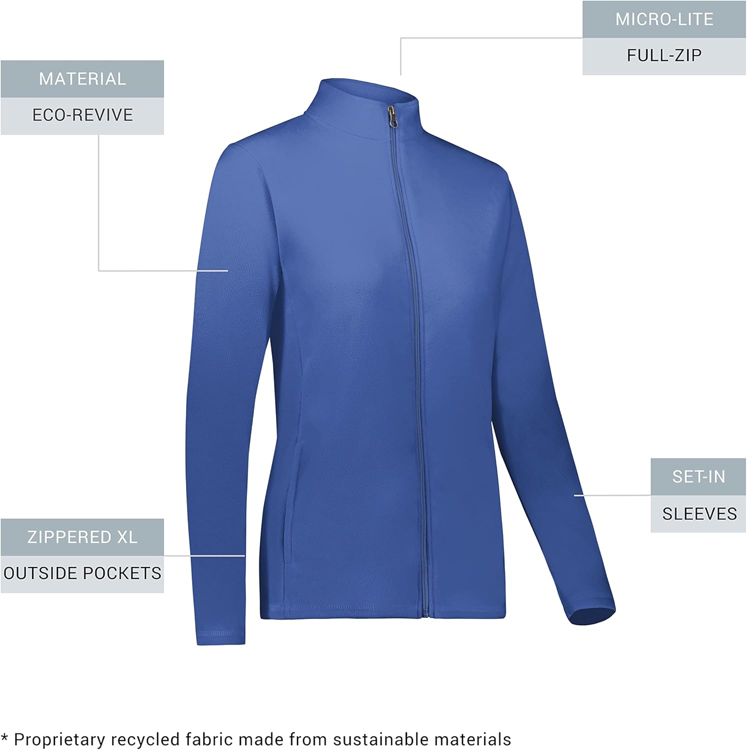 Augusta Sportswear Womens Ladies Micro-lite Fleece Full-zip Jacket - Image 4