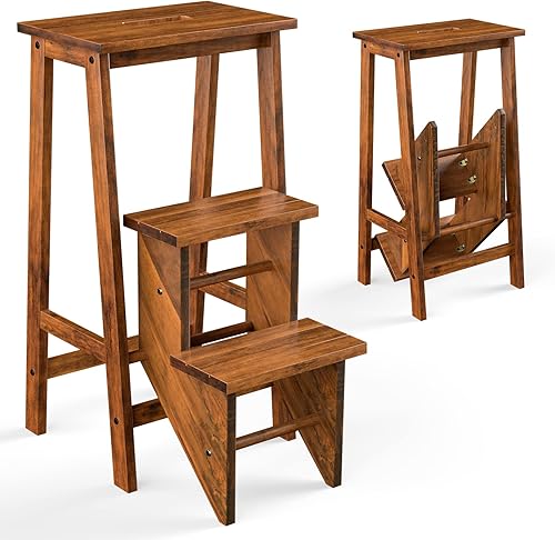 Giantex Escalera de 3 escalones, escalera ligera 3 en 1 multifuncional con pedal reversible antideslizante, diseño de mango hueco, utilizada para disponible en Yaxa Colombia