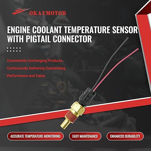 Miniatura 5 de Sensor de temperatura del refrigerante del motor con conector de coleta para GM GMC Chevy Cadillac Buick Oldsmobile Acura Isuzu Honda