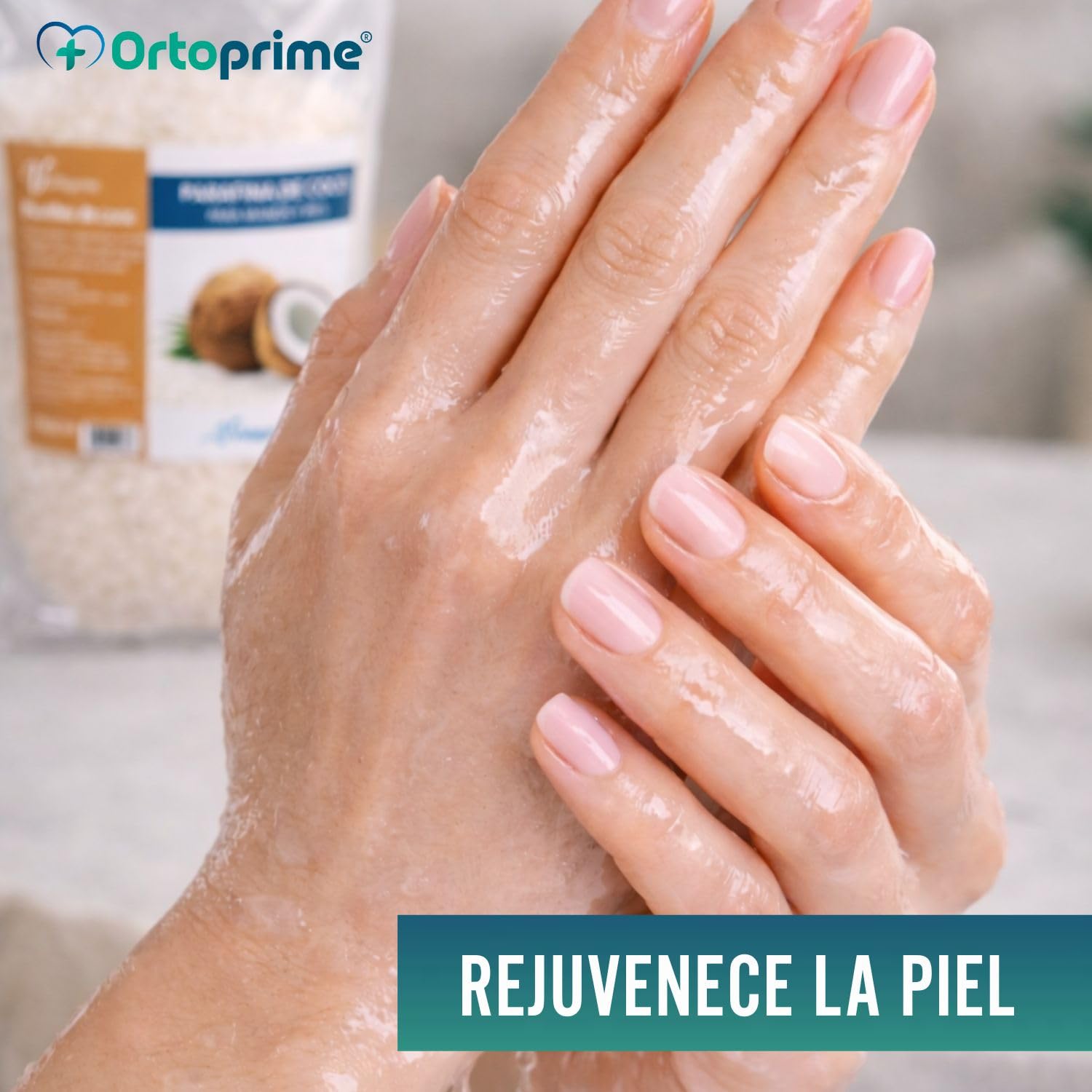 PARAFINA para Manos y Pies REHABILITACIÓN 1000 ml - Masajes de Parafina Esencia de COCO - Baño Parafina PROFESIONAL - Termoterapia Dolor Muscular + Artritis Artrosis Manos y Pies