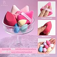 Vista 5 de BS-MALL Mini juego de esponjas de maquillaje profesional Triangle Puff 49 Pcs- Pro V3.0 Cloud Technology Material Flawless Flow Mini Sponge Set &