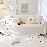 Vista 17 de Funda de sofá para sofá de 2 cojines, apta para mascotas, resistente al agua, antiarañazos, protector de muebles seccional en forma de L, funda