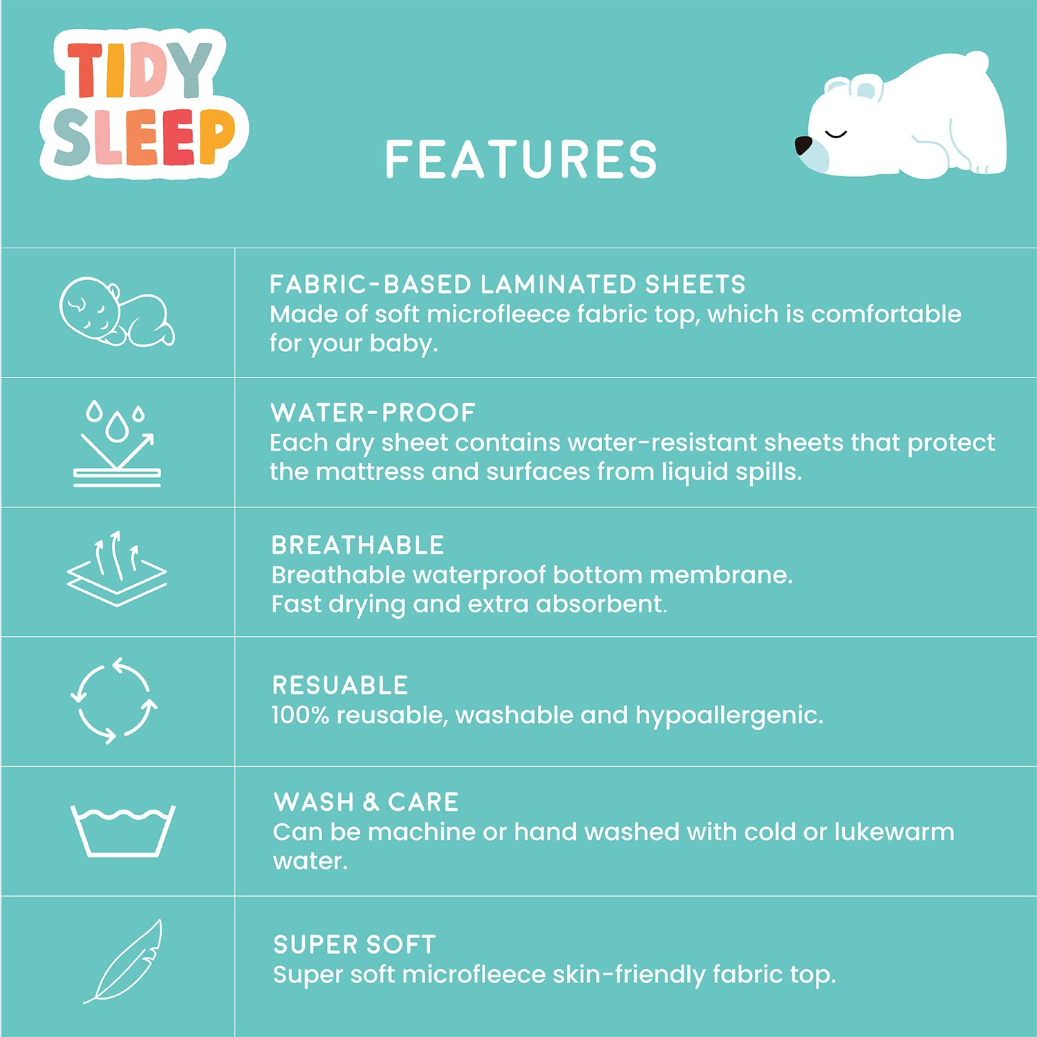 Tidy Sleep Instadry Anti-Piling Fleece Extra Absorbent Quick Dry Sheet for New Born Babies, Cotton Bed Protector Mattress Pack of 2 Pink-Red Medium (100x70) cm 4