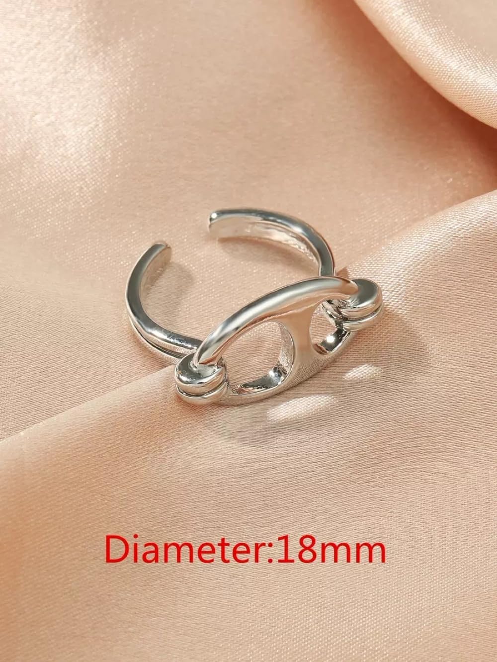 Vintage Silver Adjustable Ring for Women, Boho Stackable Statement Ring, Antique Style Jewelry Gift - Image 8