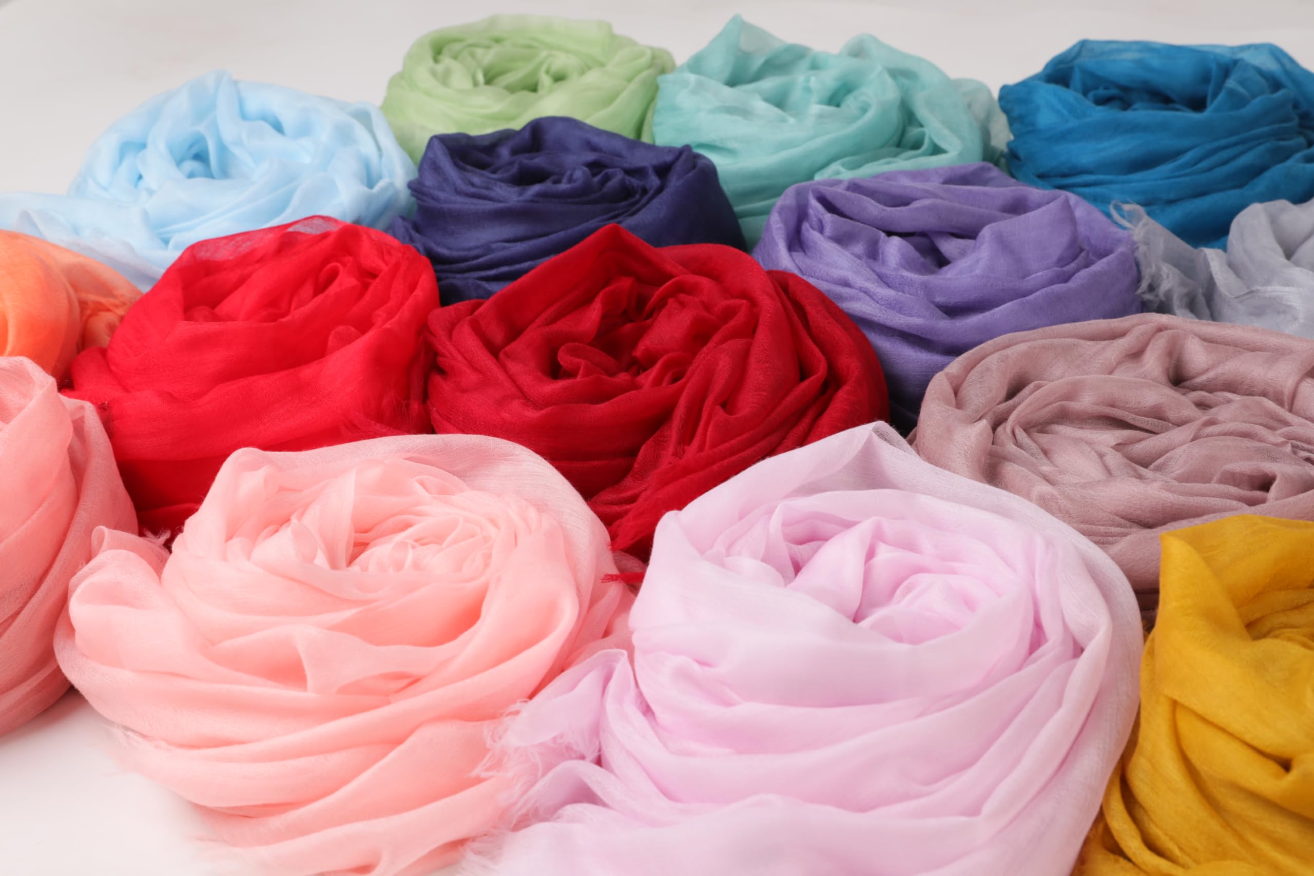 Damen Kaschmir-Stola leicht Ring festlich Kaschmir Schal Abendkleid Schulter-Tuch XL dünne Cashmere 30 lila Violett