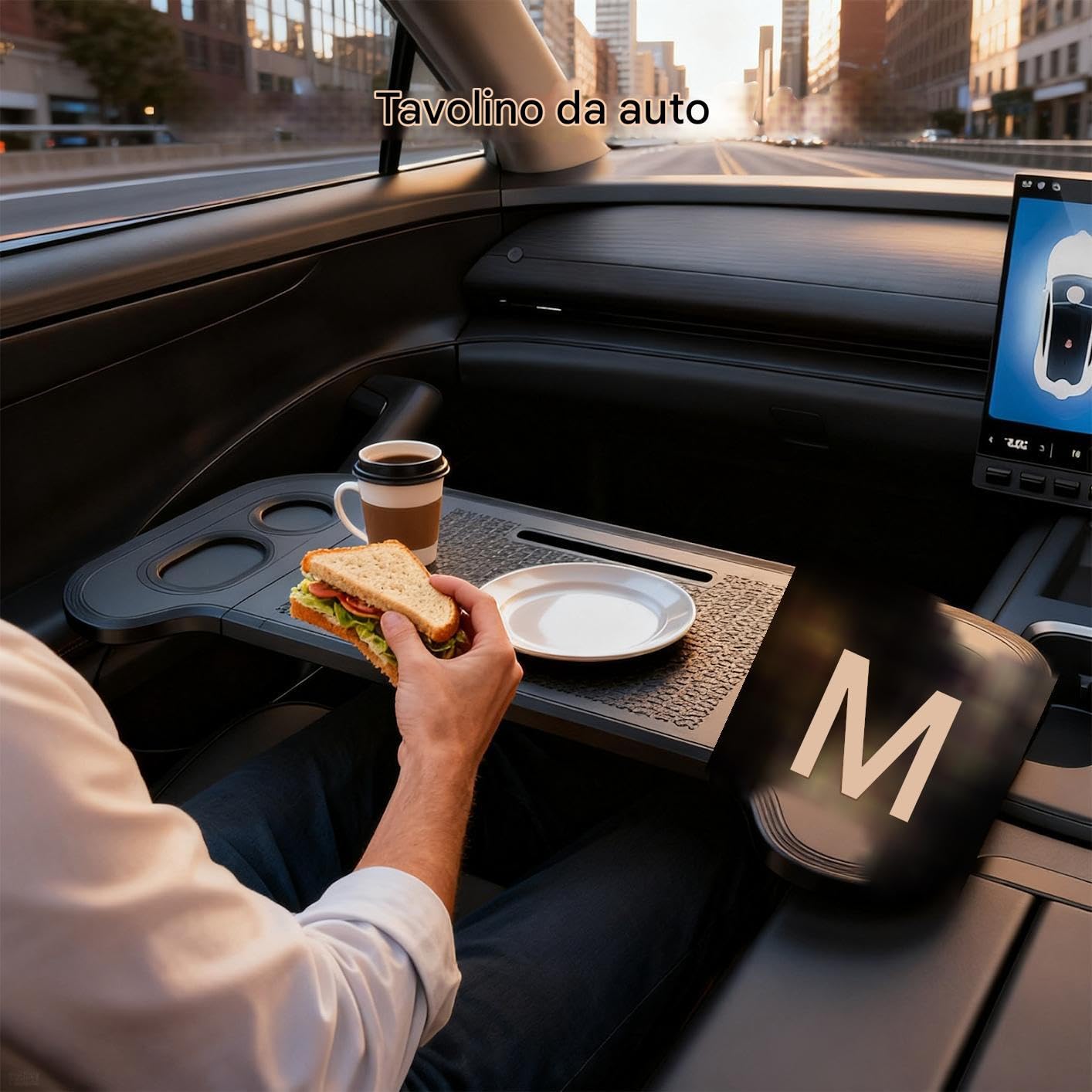 Tavolo da Volante Accessorio Auto Pieghevole | Supporto Per Laptop Da Volante Per Guidatori Viaggi Pendolari Campeggio SUV Auto