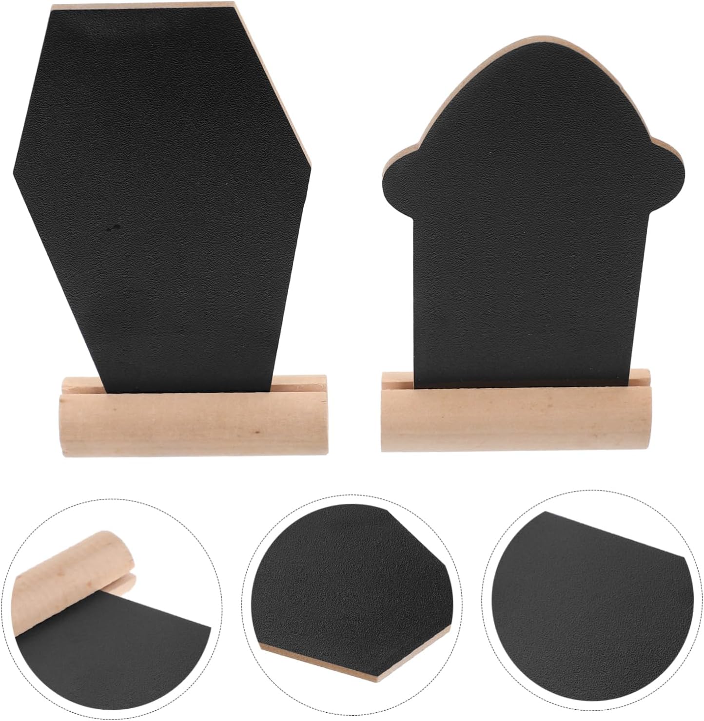 2pcs Wooden Decorative Blackboards for Menu Restaurant Halloween
