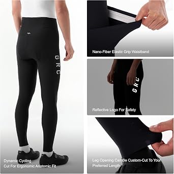 GRC Men's Cycling Pants 3D Padded Bike Pants for Men Breathable Cycling Tights Riding Bicycle Wear for Road Biking