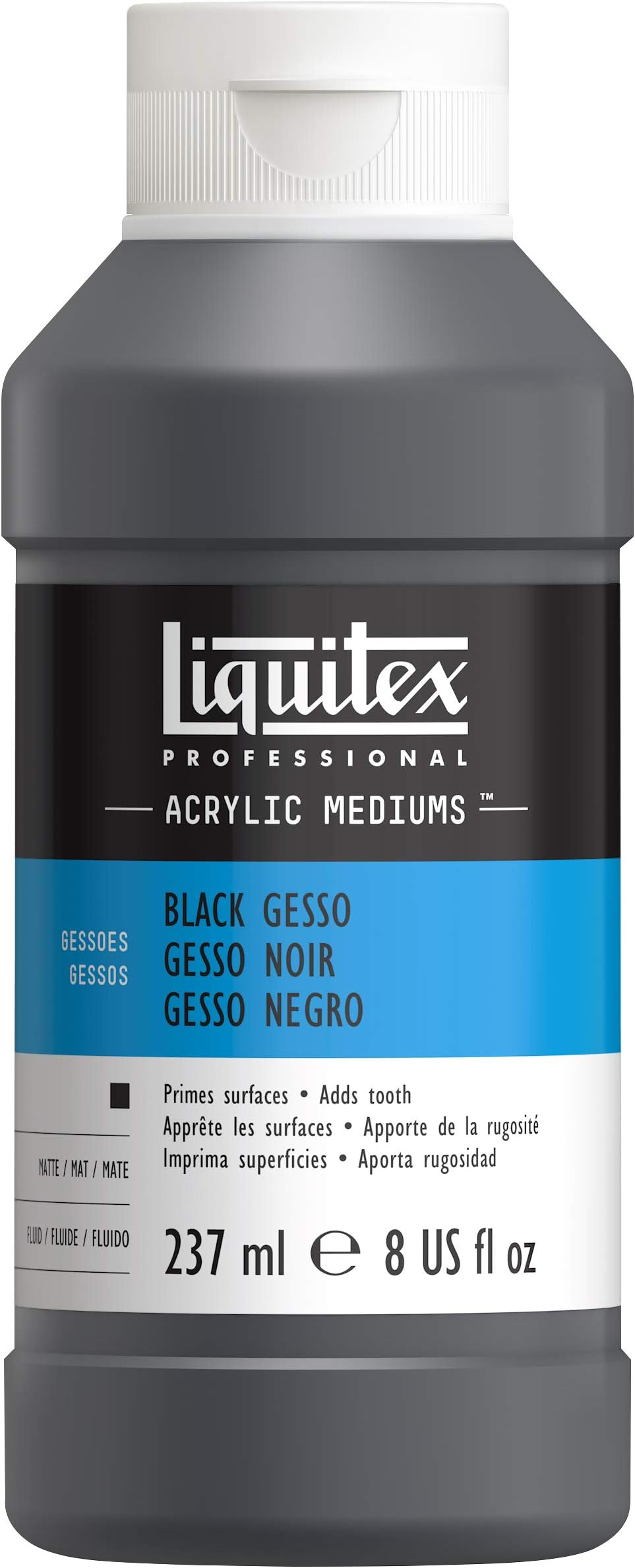 Liquitex 5308 Professional Gesso, Grundierung für Acrylfarben, licht