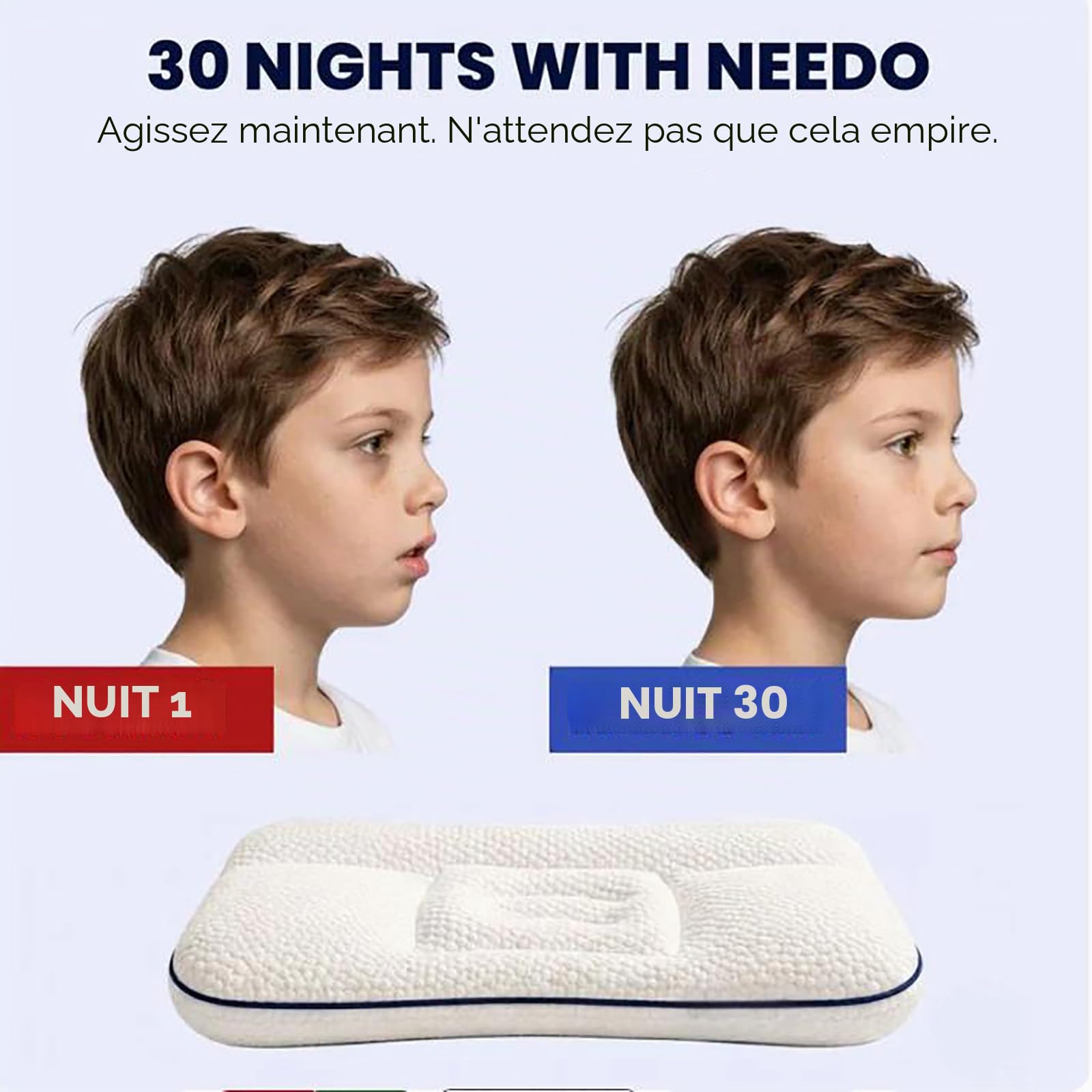 Générique Oreiller De Posture pour Enfants, Oreillers pour Enfants, Oreiller Respirant Double Face Enfant De 1 À 12 Ans, Oreillers Enfant Dormant sur Le Côté, Idéal Les Voyages (6-12 Years Old)