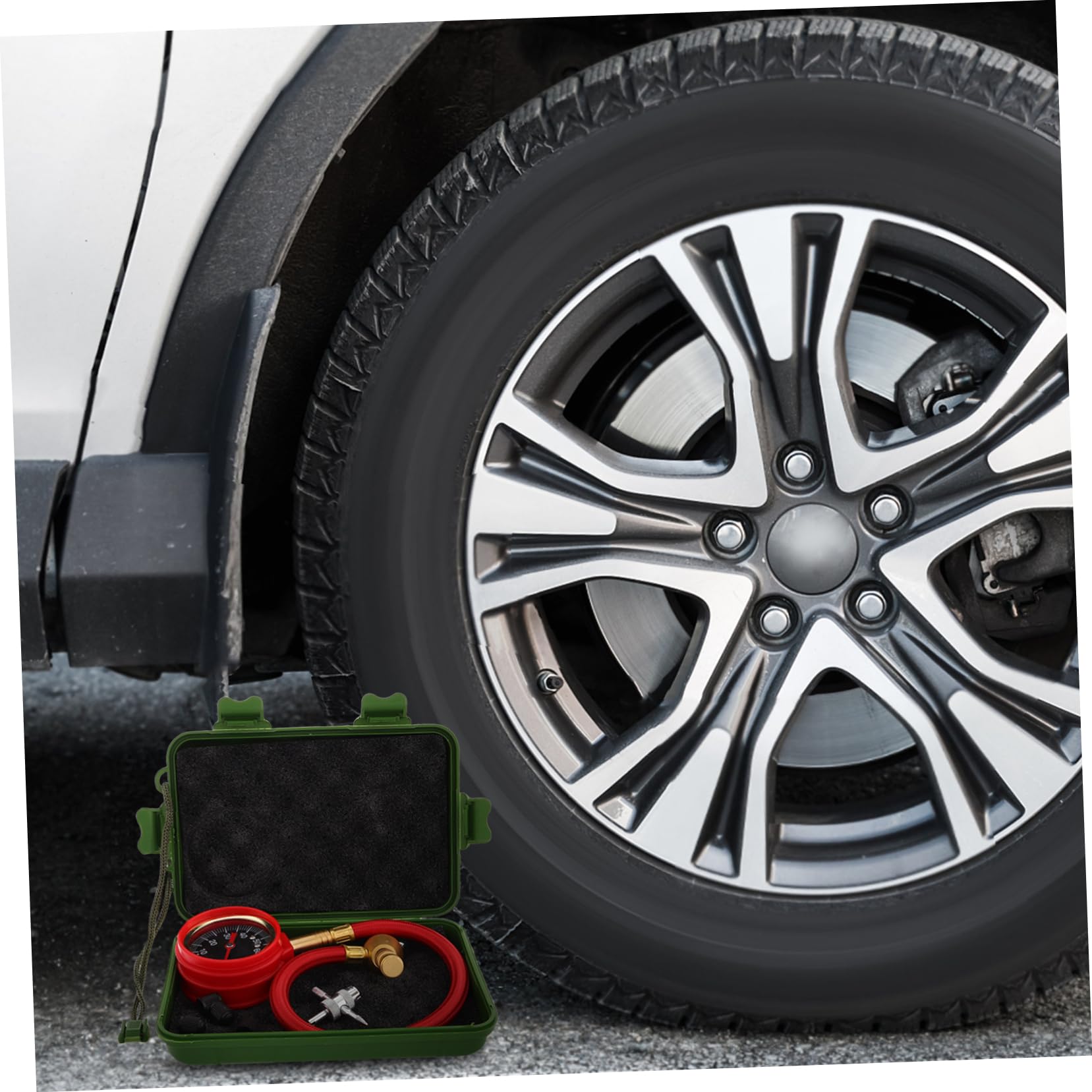 Manomètre Pression Pneus Mécanique Accessoire Modification Auto Polyvalent Contrôleur Gonflage Pneu pour Voiture Installation Facile