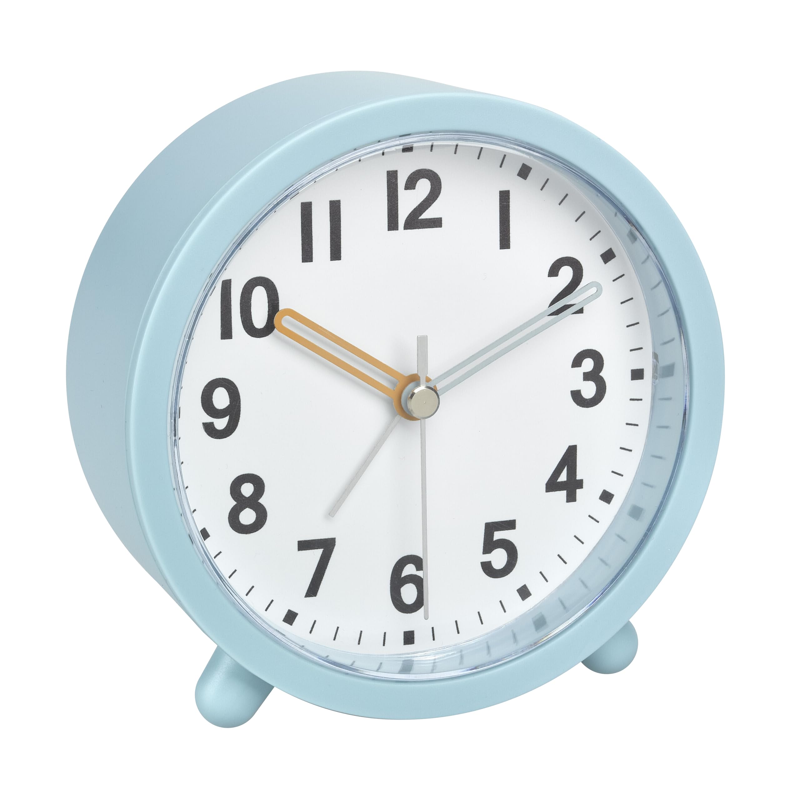 TFA Dostmann Analogue Alarm Clock with Quiet Movement, 60.1043.20, Table Clock with Quartz Movement, Battery Operated, Includes Snooze Function, Backlight, Easy to Read, Turquoise