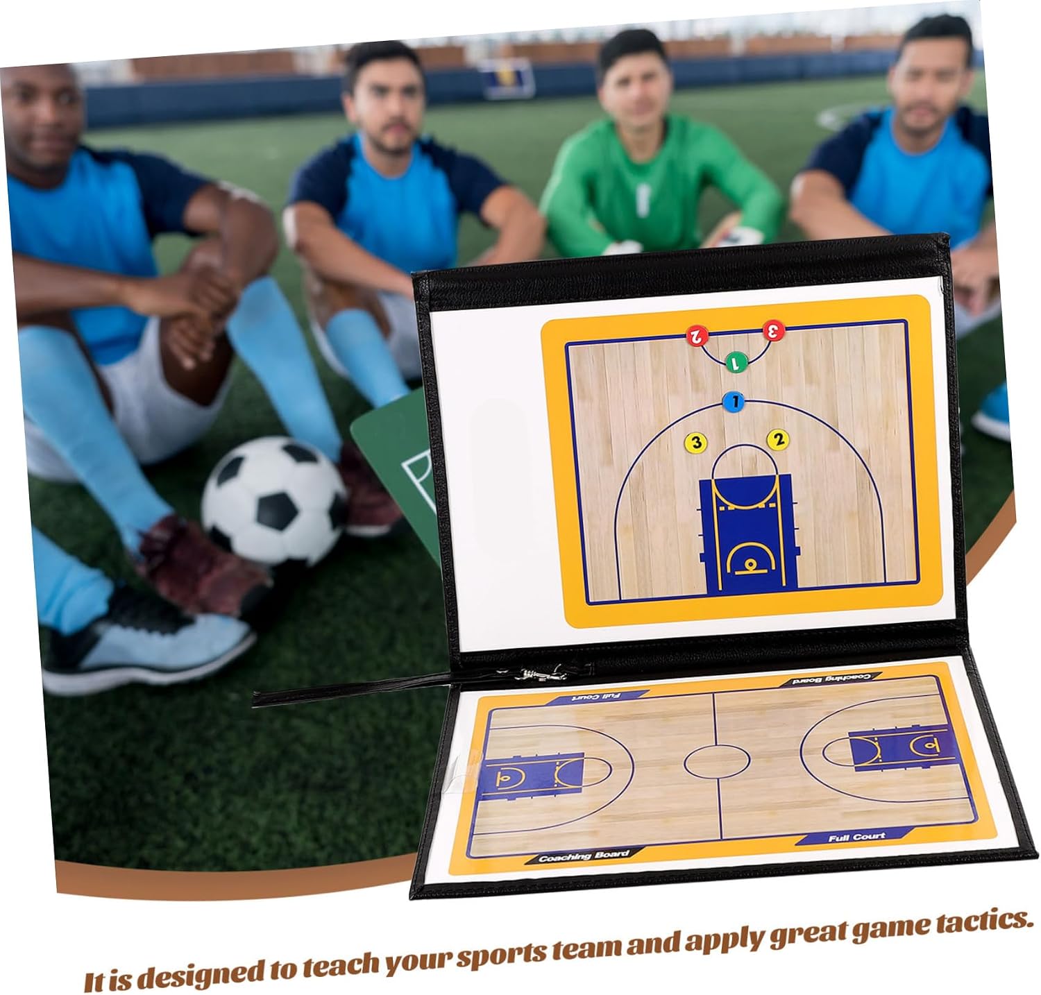 Basketball Coaching Board and Training Writing Board, Reusable Dry Erase Indoor Sports Match Strategy Clipboard for Coaches, Sports Ball Competition Accessory