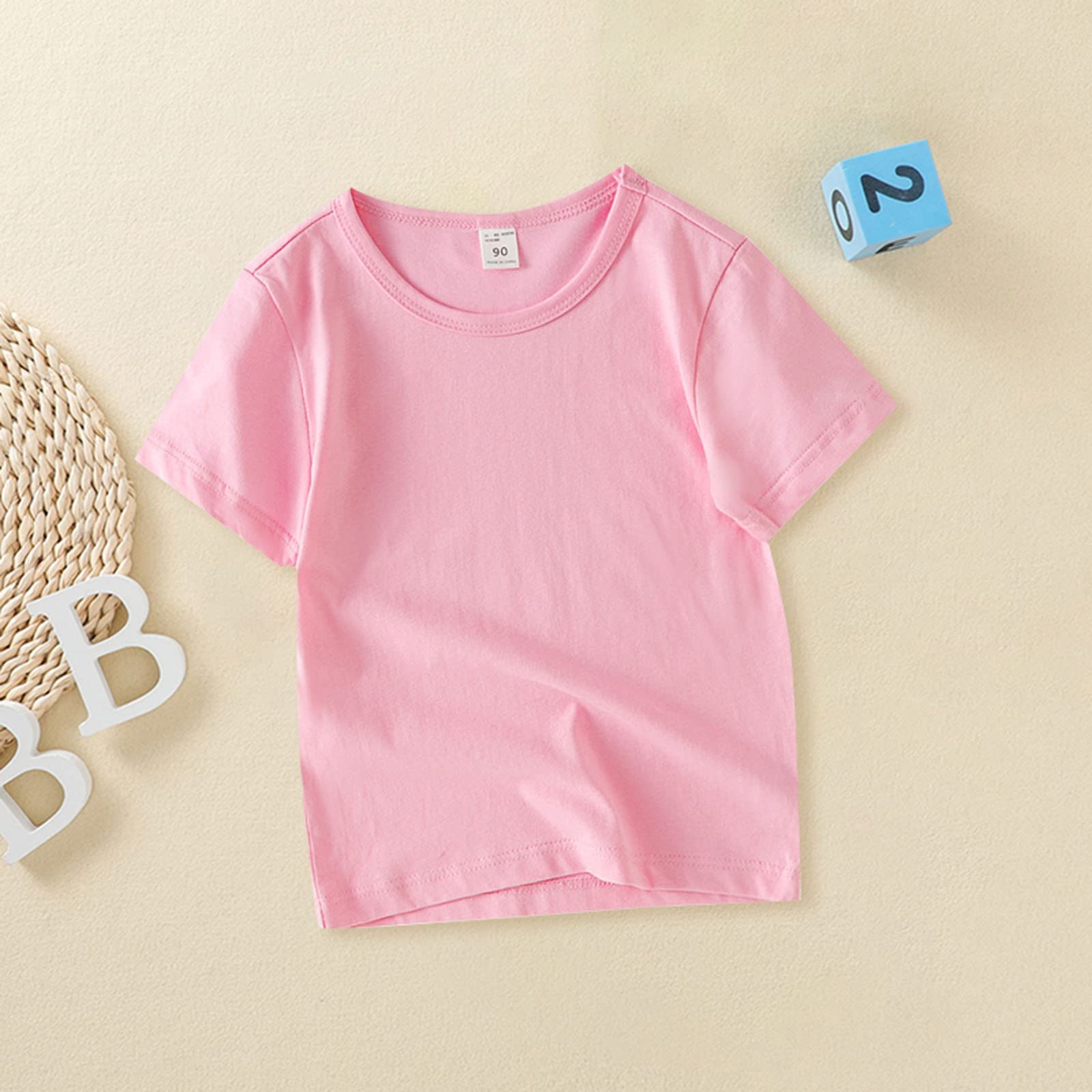 Amazon.com: ZHIZAIHU Toddler Boys Solid Color T-Shirt Summer
