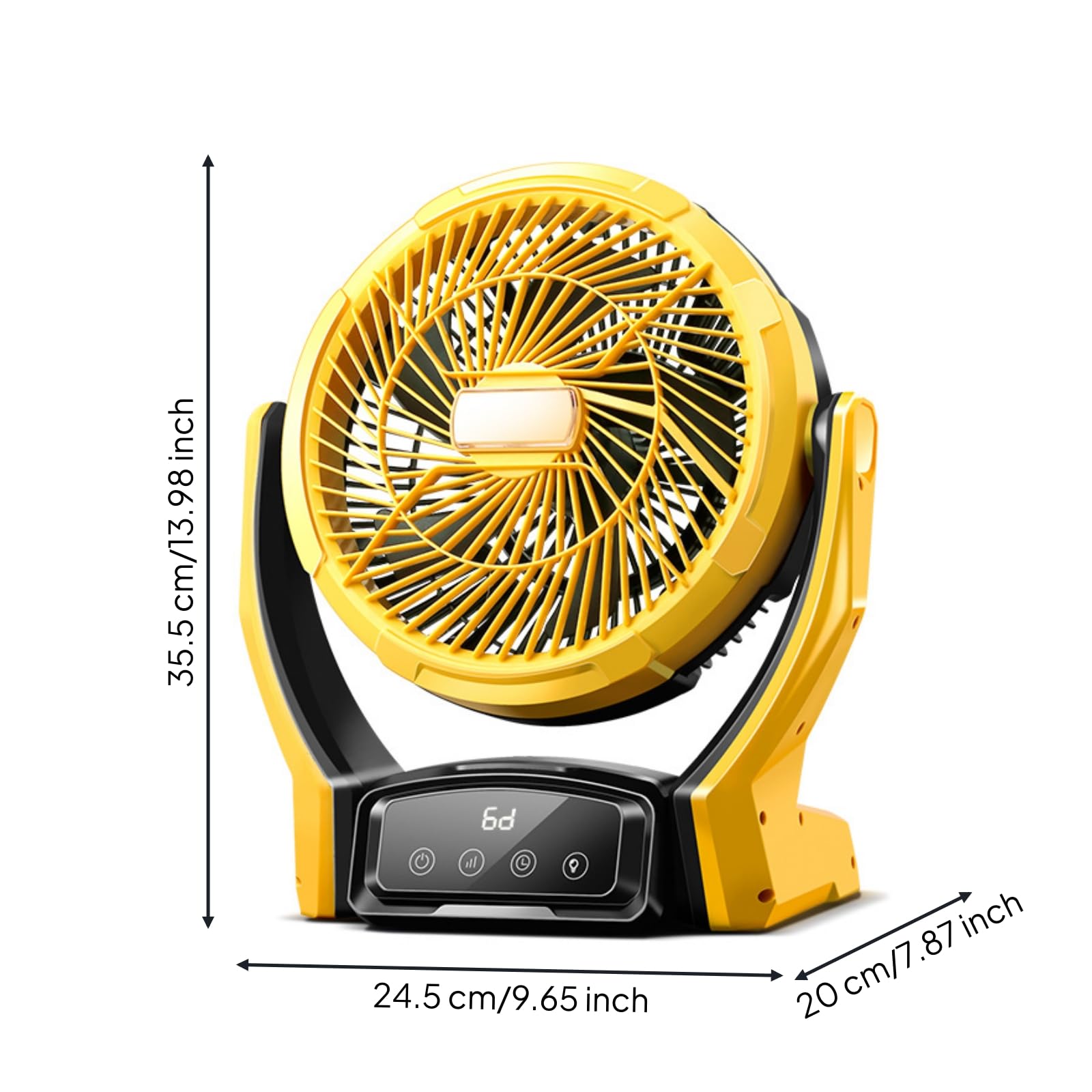 Gralara Ventilador Escritorio con Luz LED Portátil Ventilador Escritorio con Luz Mini para Estudiantes, style to 1