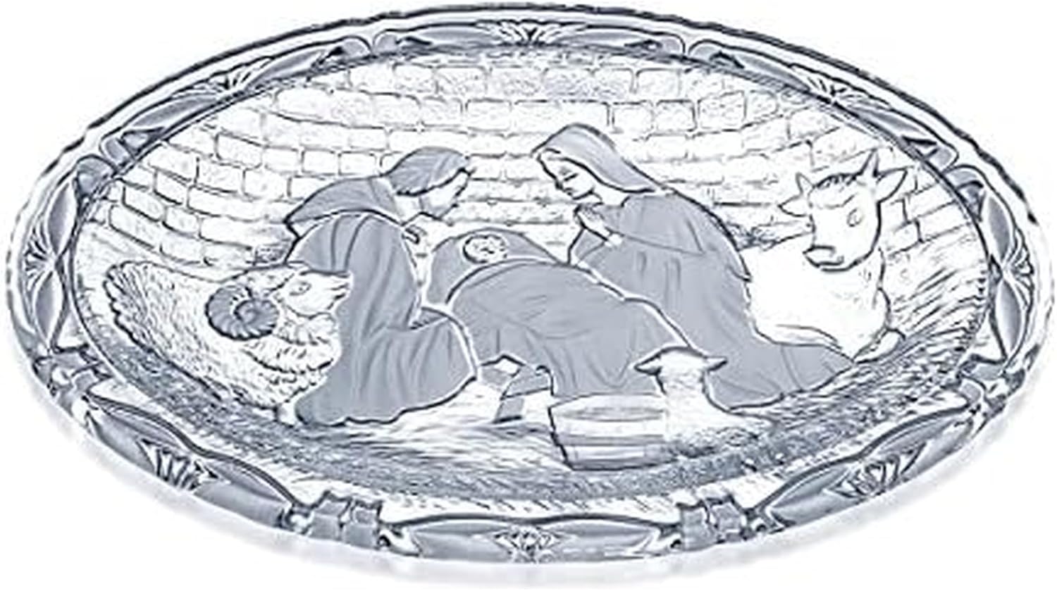Mikasa Rejoice Crystal Christmas Nativity Plaque, 9.25 inch