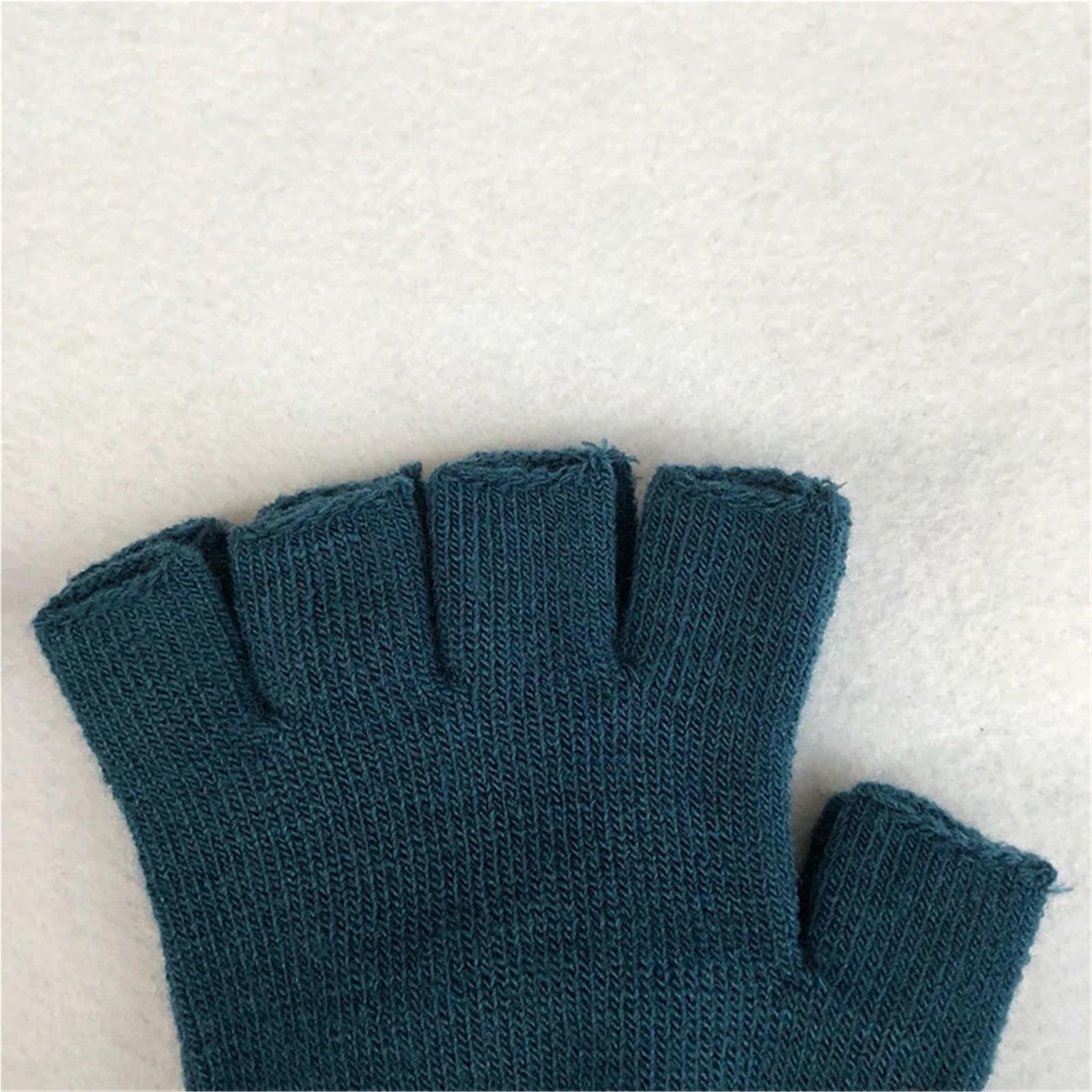 3 pares de guantes sin dedos medio dedo invierno Unisex for exteriores cortos cálidos punto for hombres y mujeres elásticos cómodos Para Correr, Ciclismo, Conducir
