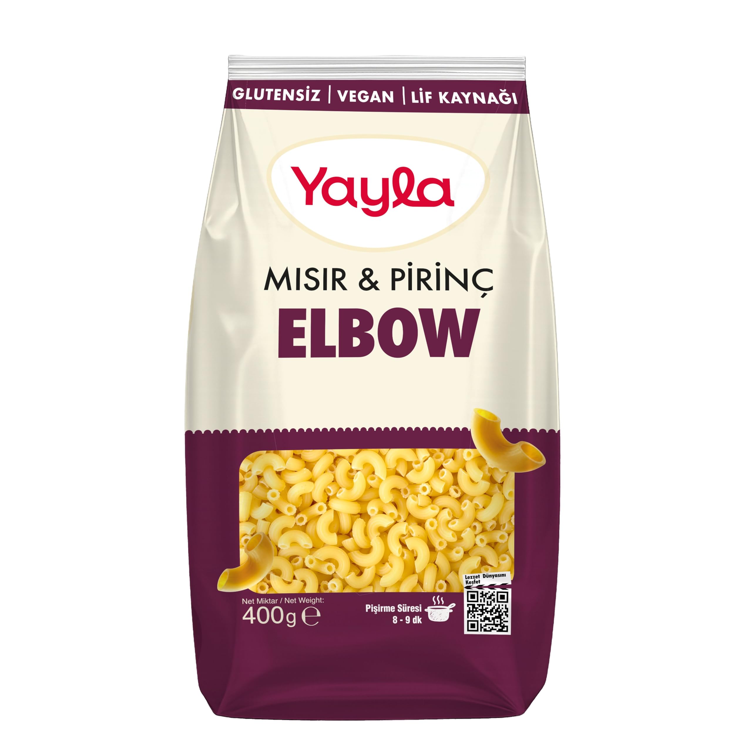 Yayla Mısır Pirinç Elbow Poşet 400 Gr