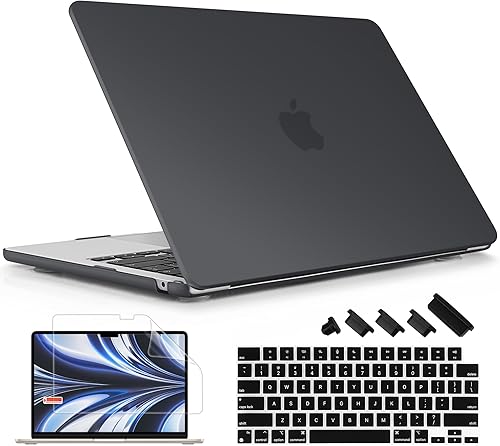Lepeoac Funda compatible con MacBook Air de 15 pulgadas modelo A2941 M2 Chip 2023, carcasa rígida de plástico con cubierta de teclado + protector de