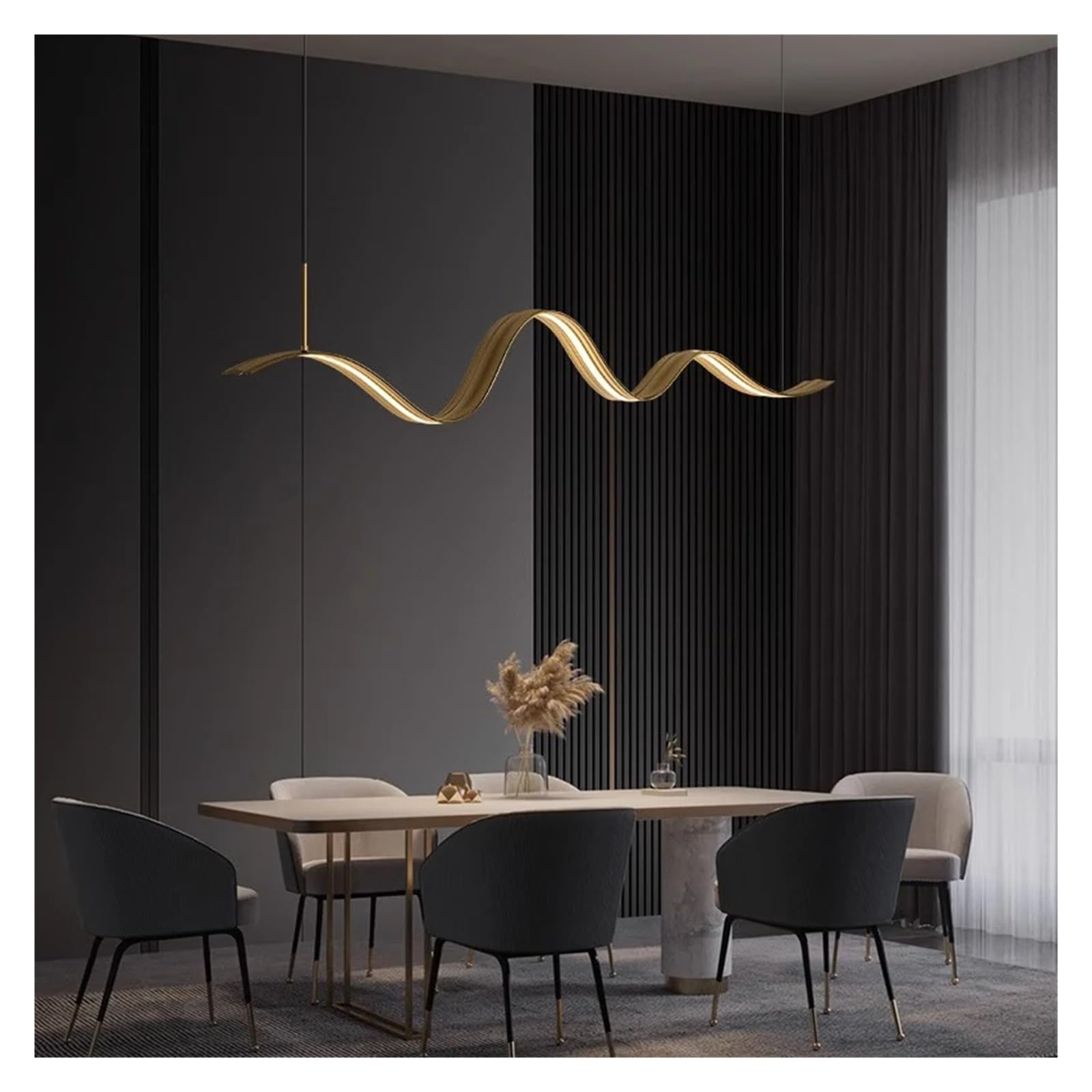 Éclairage d'intérieur moderne avec lustres réglables et lampes suspendues