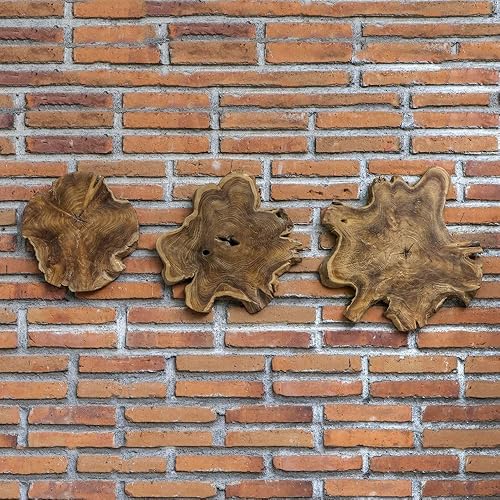 Miniatura 2 de Uttermost Kalani Panels - Juego de arte de pared de madera de teca natural de 3 piezas