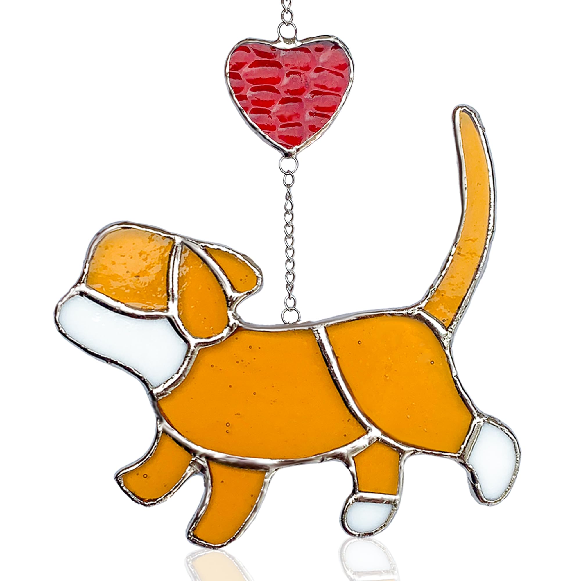 Seawah Dog Memorial Gifts for Loss of Dog - Dog Stained Glass Suncatcher Windows Hangings for Sympathy Gift - Pet Memorial Gifts for Dog Passing Away - Bereavement Gifts for Remembrance Pet