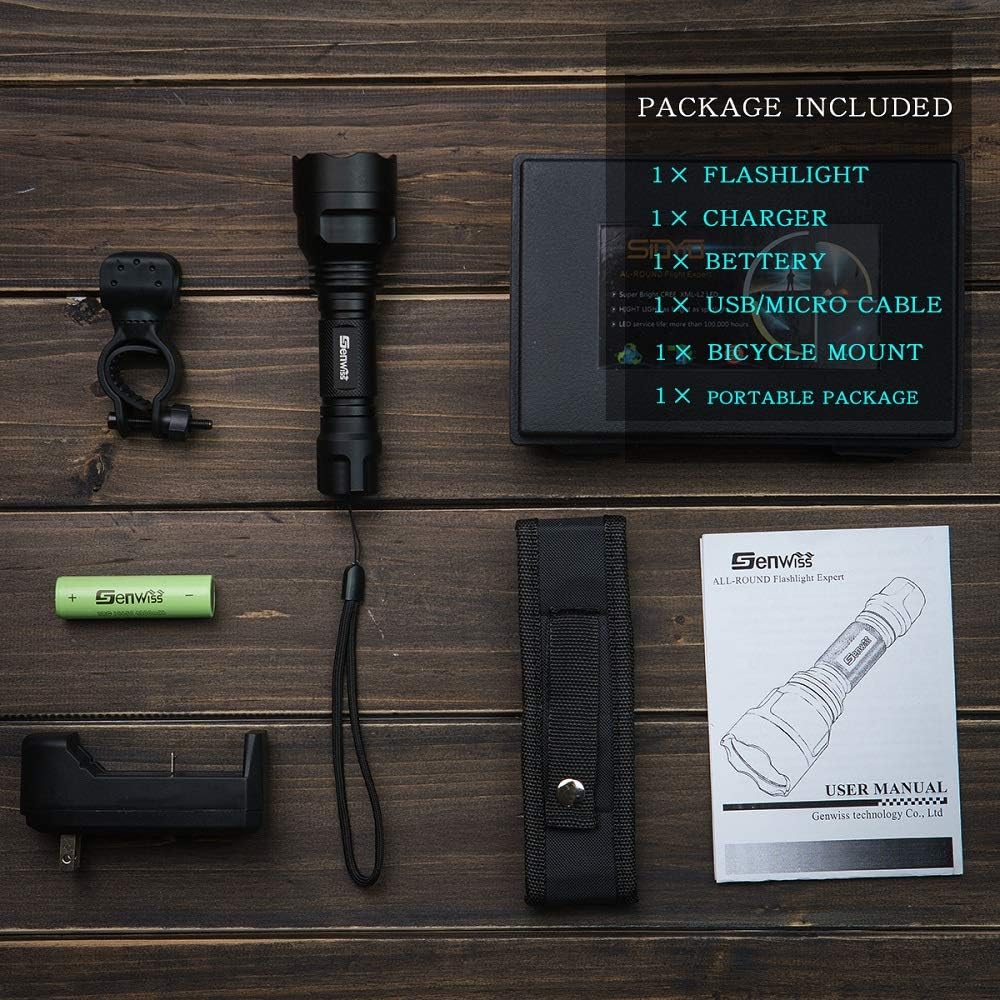 LED Tactical Flashlight Emergency Torch Photo