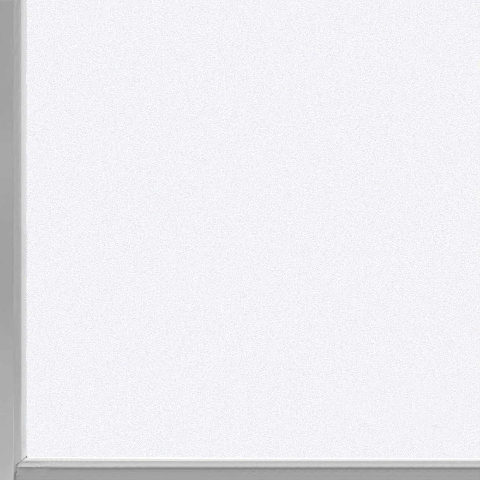 Static Cling Window Film 40 x 920 cm(16 x 362inch) Heat Blocking Static Clings Frosting Window Cover, Static Cling Removable Without Glue Or Residue for Home Office, White frosted — image 1