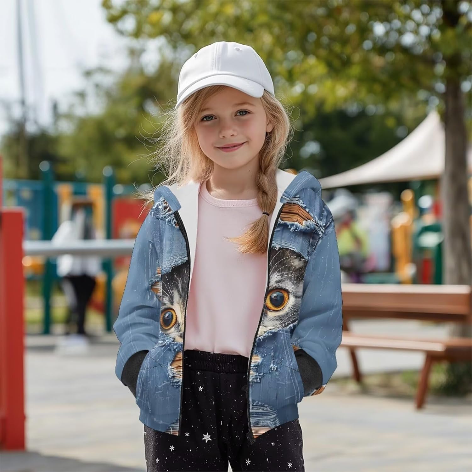 Girls Fleece Zip Up Hoodies Kids Casual Long Sleeve Sweatshirt Fall Jacket with Pockets Size S-XL