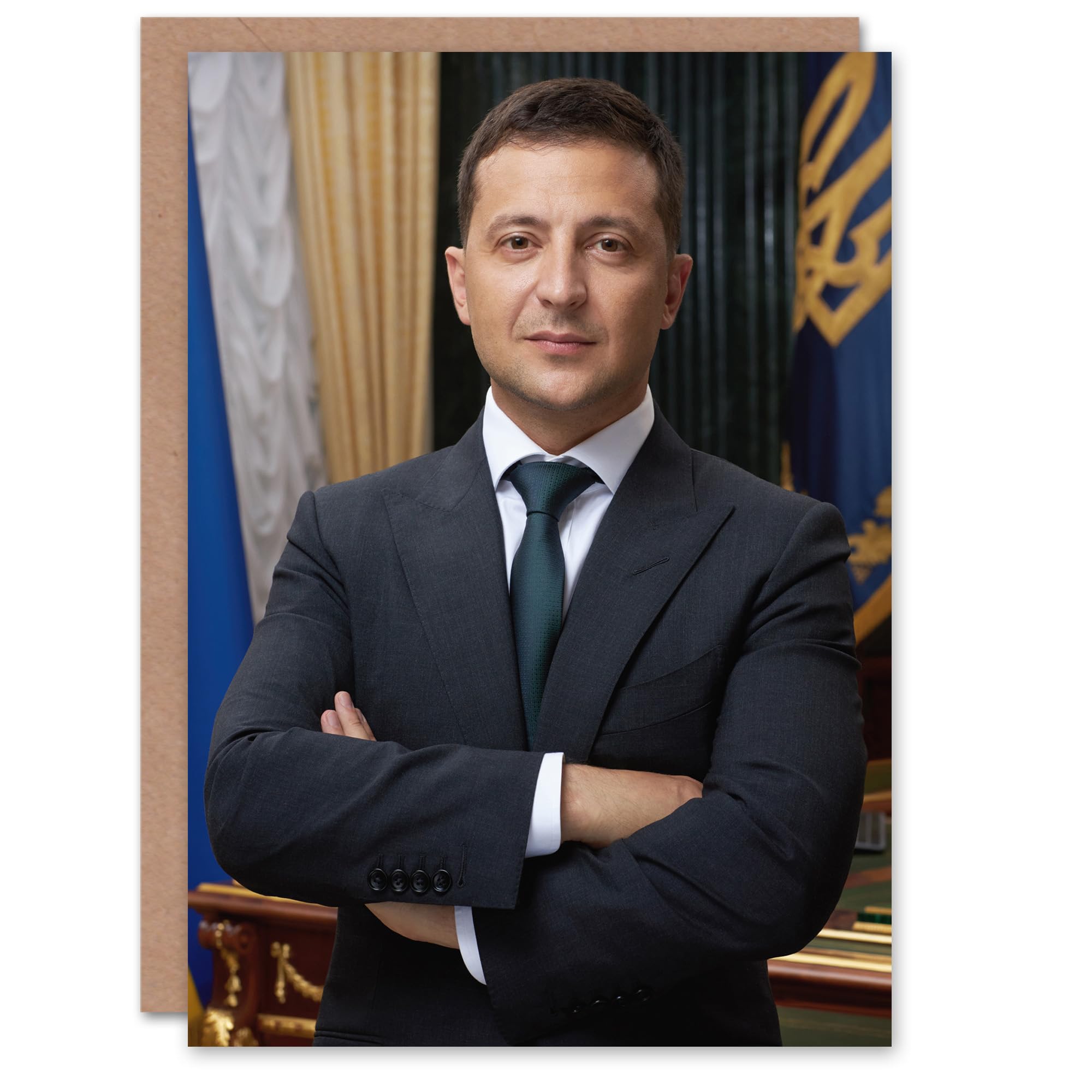 Artery8 Greeting Card Ukraine President Volodymyr Zelensky Official Portrait