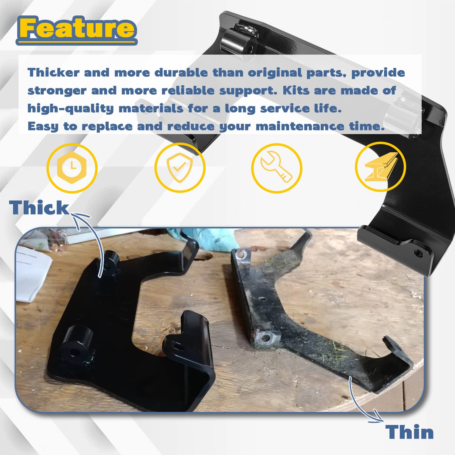 123292 Transaxle Cross Brace New Upgraded Version for Specific Hustler Raptor SD and SDX Riding Mower Models