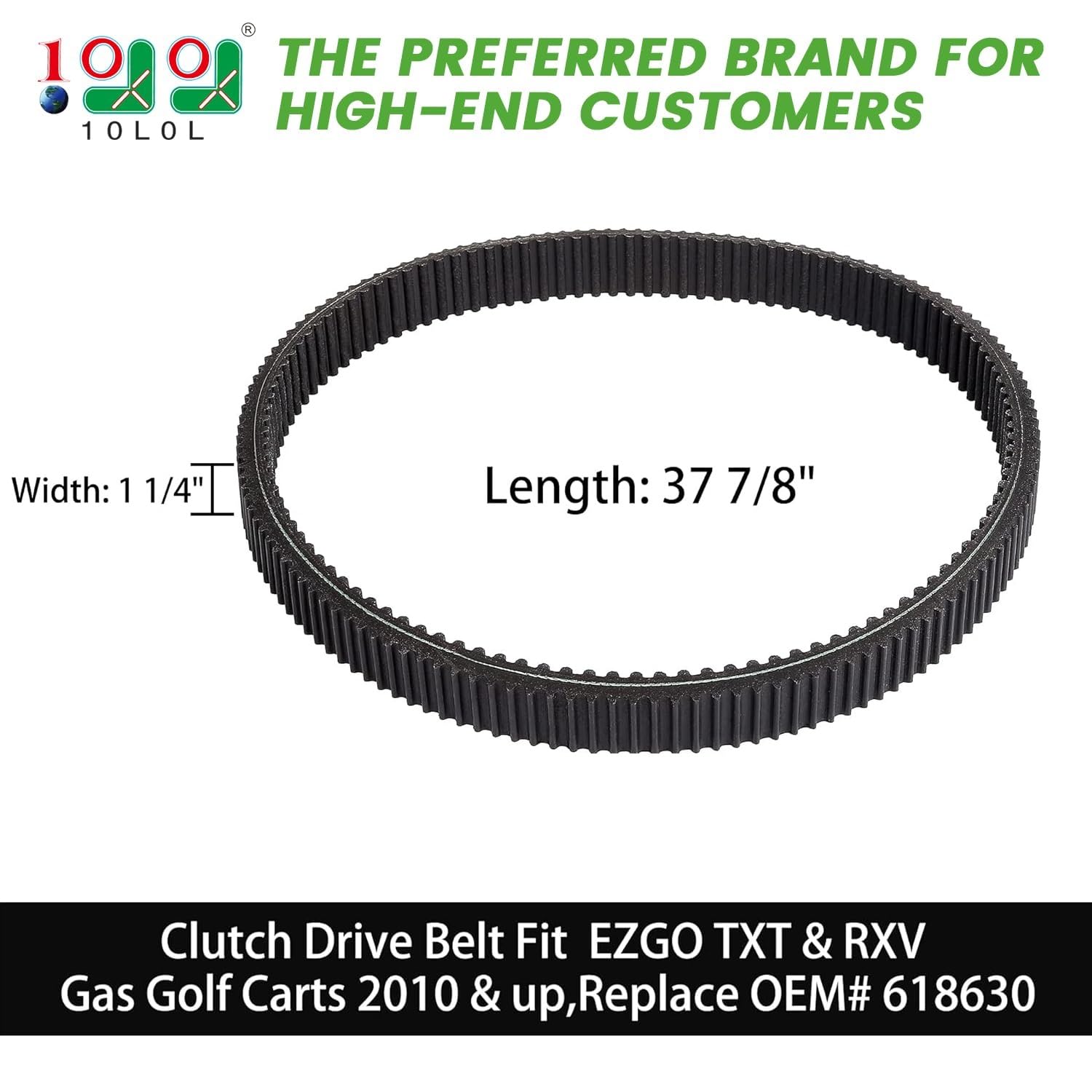 10L0L Golf Cart Clutch Drive Belt for EZGO RXV Gas 2011 Up with Kawasaki Engine,OEM# 618630