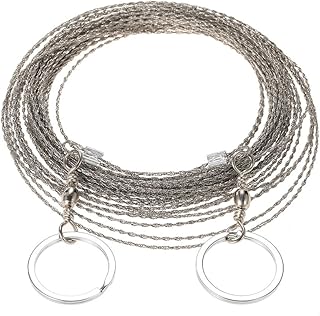 Serra de arame, Romacci Serra de arame, acampamento, caminhada, serra de sobrevivência, kit de ferramentas de sobrevivência ao ar livre, equipamento de sobrevivência, serra de resgate portátil de 10 m